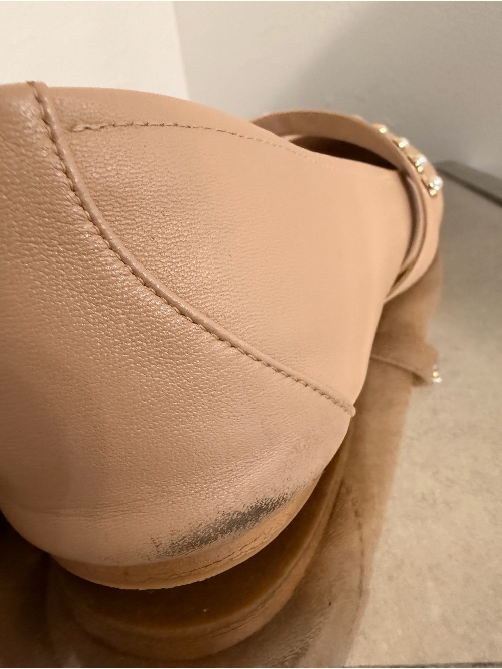 Stuart Weitzman Apri Pearl Ballet Flat Size 12 - Picture 4 of 6